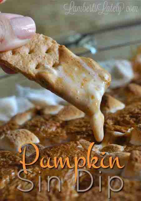 Pumpkin Sin Dip...YUM. The ultimate fall treat! https://www.lambertslately.com/2013/10/pumpkin-sin-dip-recipe.html