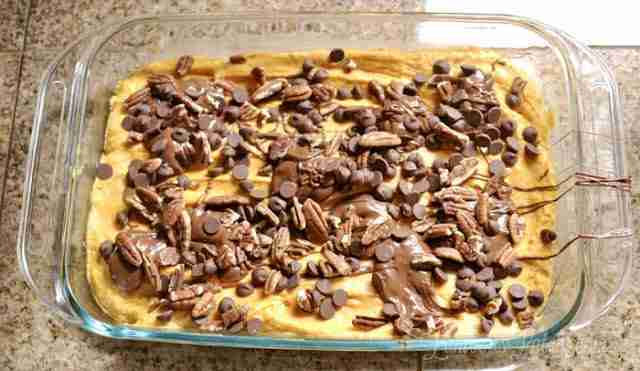This Earthquake Cake recipe combines the flavors of pumpkin, Nutella, pecans, and chocolate. This looks like such a delicious and easy recipe!